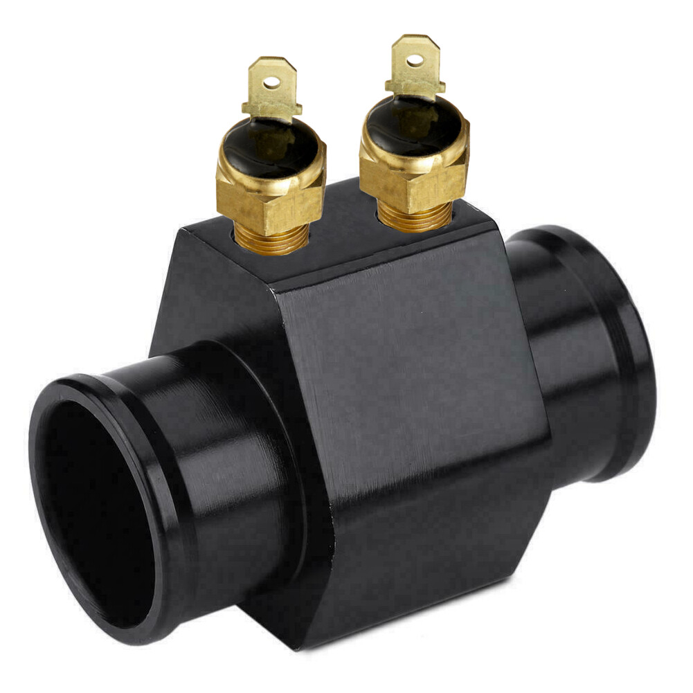 38MM 1.5 INCH 2-HOLE RADIATOR HOSE ADAPTER DUAL ELECTRIC FAN 1/8 NPT TEMP SWITCH