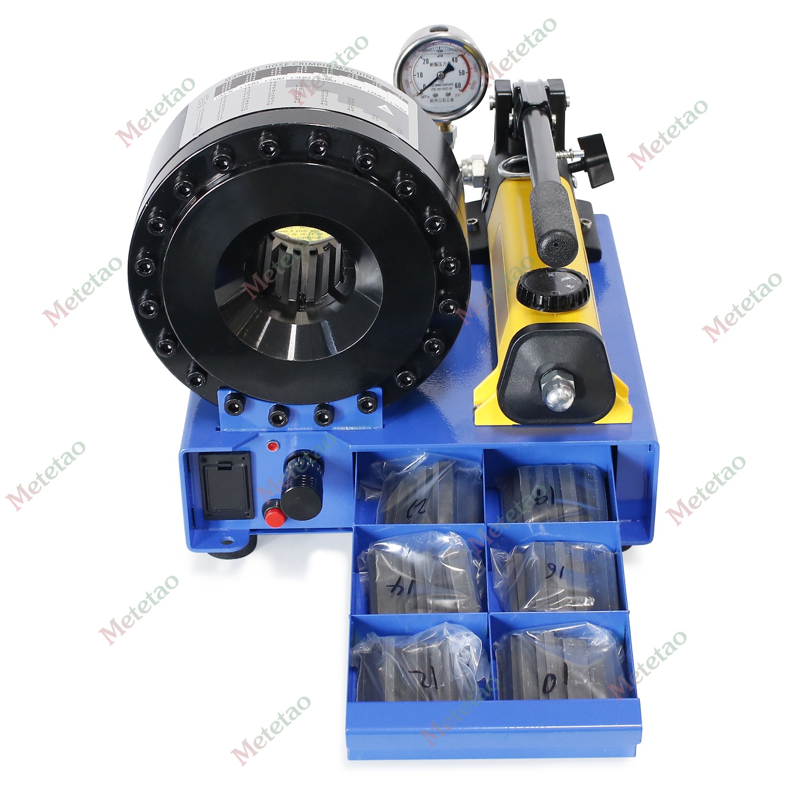 High Pressure Manual Hydraulic Hose Crimper Hose Pipe Crimping With 8 sets Molds