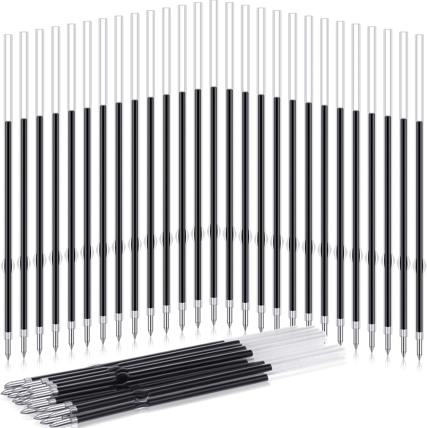60 Pieces 0.7 mm Retractable Pen Refills Replacement Ballpoint Blue