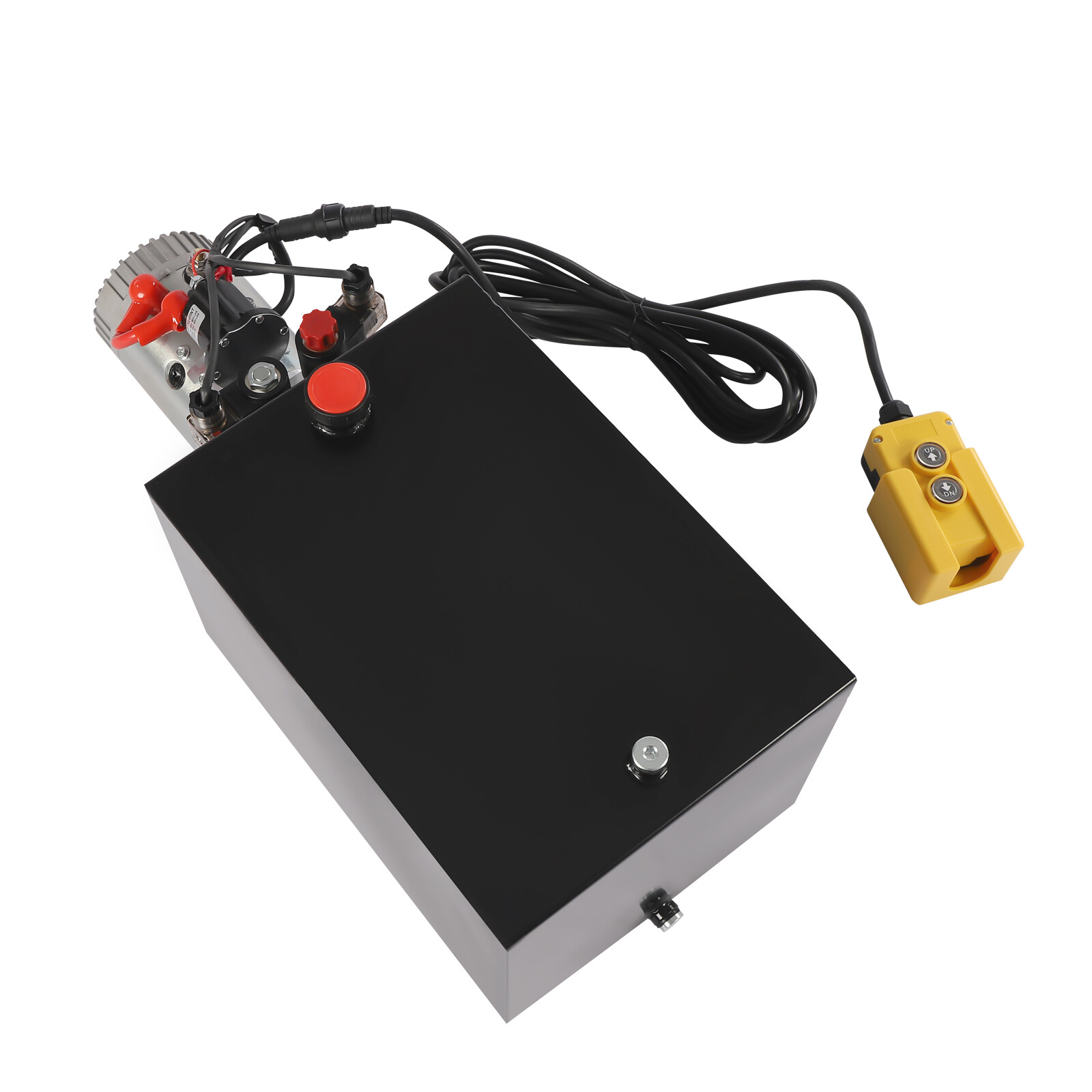 20 Quart Double Acting Hydraulic Pump DC 12V Dump Trailer Power Unit Pack 16Mpa