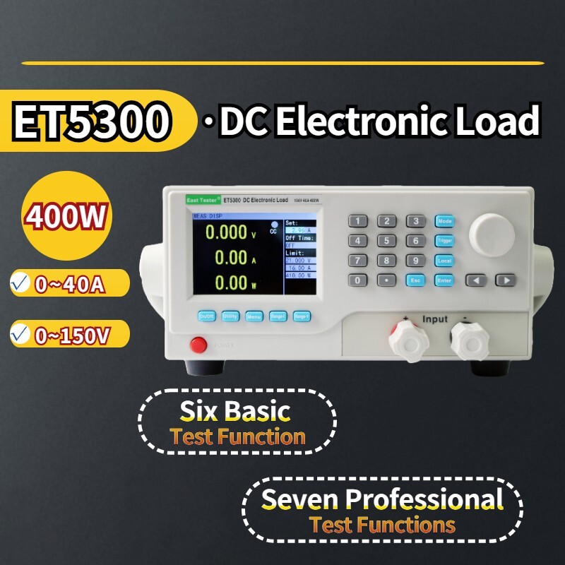 ET5300 400W 40A 150V DC Electronic Load Programmable Load 3.5″ TFT LCD Screen ot