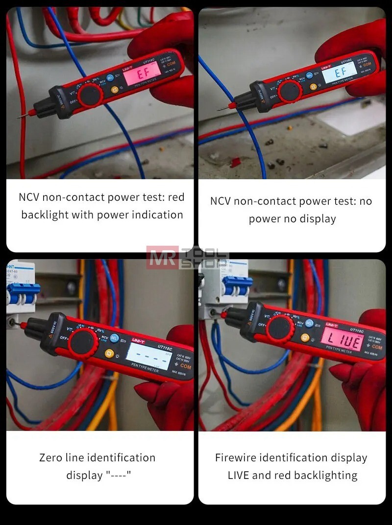 UNI-T UT118C Pen Type Digital Multimeter Volt Tester 6000Bits TRMS NCV/Live Test