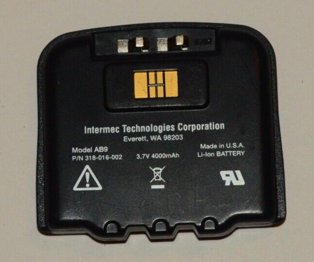 1 GENUINE OEM AB9 USED Intermec Li-ion Battery CN3 CN4 3.7v 4000mAH 318-016-002