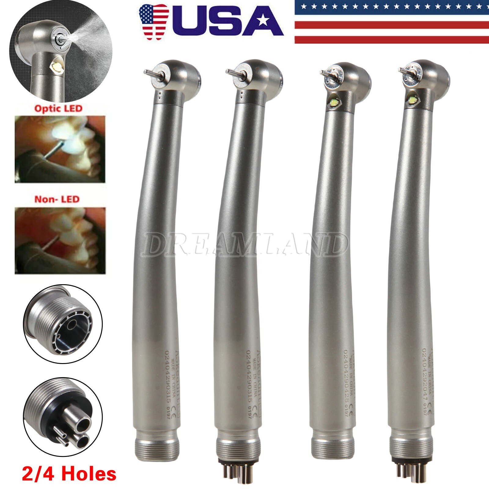 NSK Style Dental Fiber Optic LED E-generator/ High Speed Handpiece 2HOLE/4HOLE