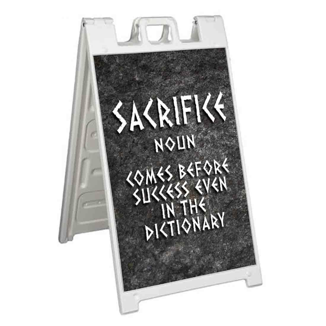 SACRIFICE Signicade 24×36 Aframe Sidewalk Decal Sign Banner DEFINE WORD