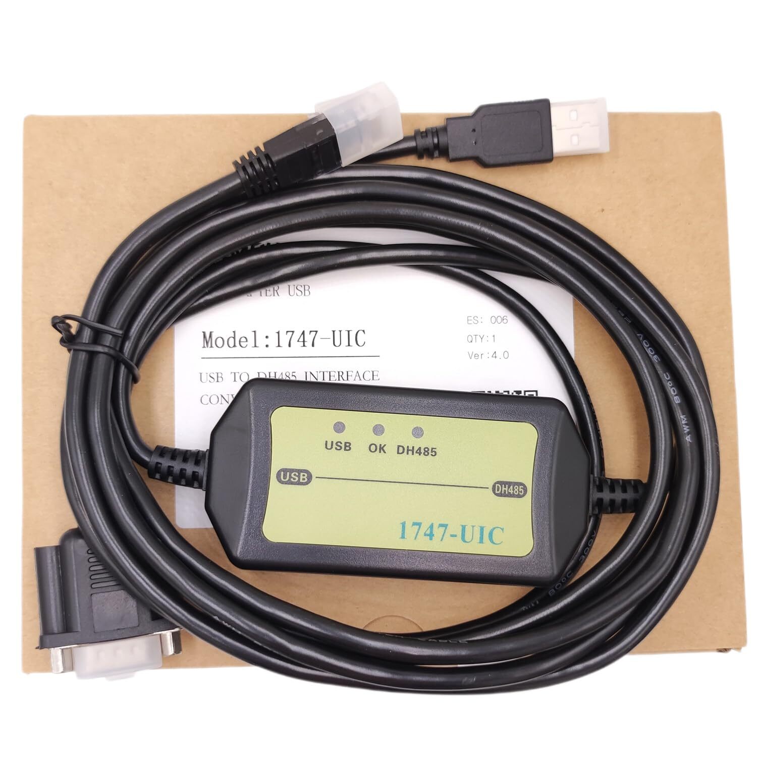 1747-UIC USB Interface PLC Programming Cable to DH485 1747-PIC for Allen Bradley