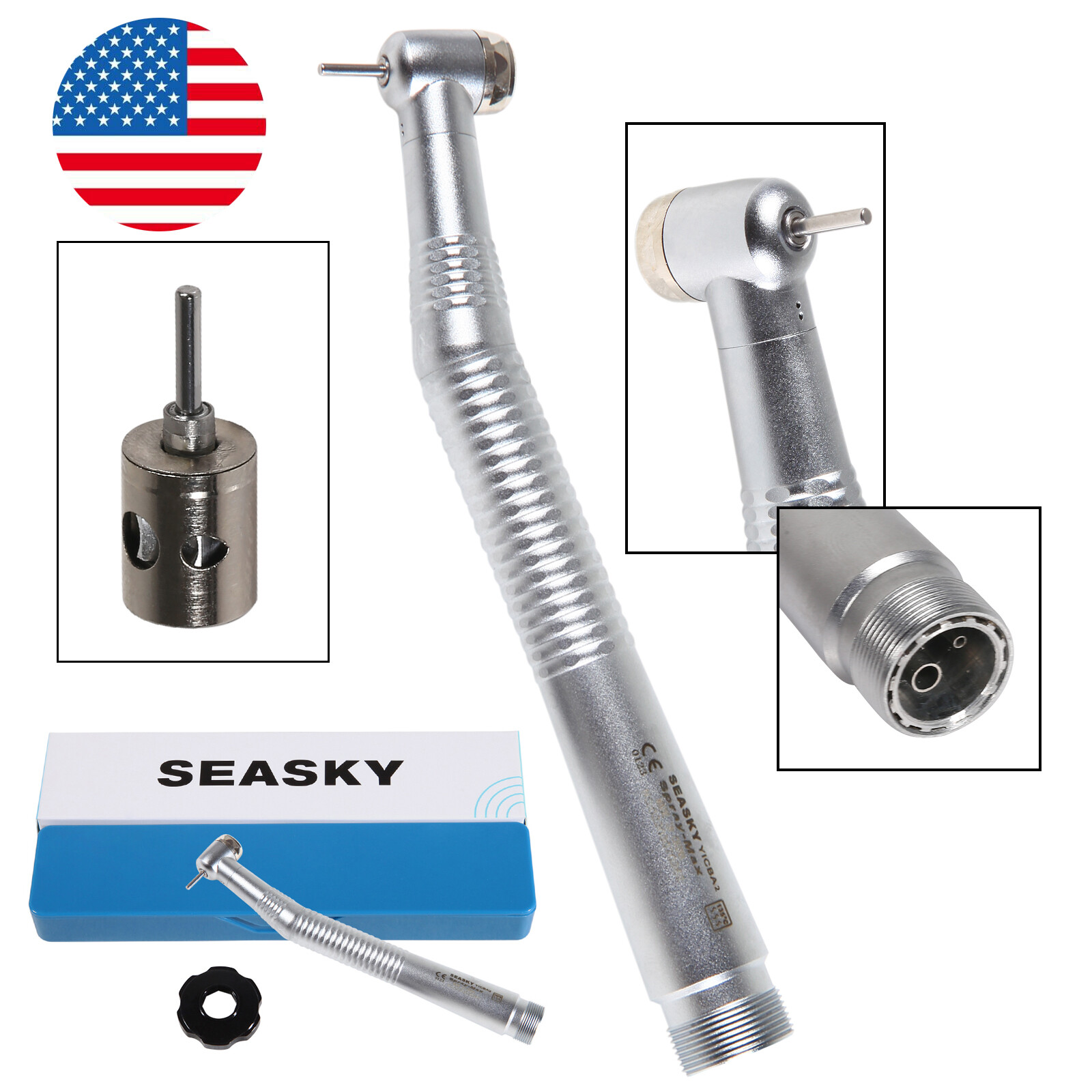 10 Pcs NSK Style Dental High Speed Push Button Turbine Handpiece 2 Hole Y1BA2