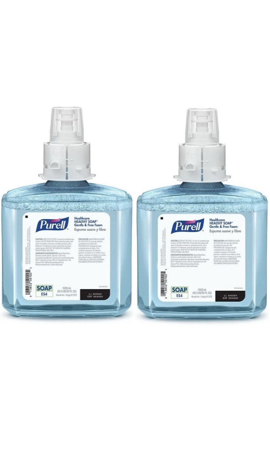 Purell HEALTHY SOAP Gentle Free Foam Fragrance Free, 5072, 2 Refills -Exp 01/29