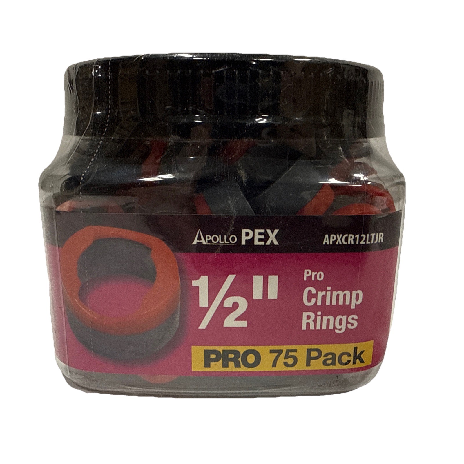 Apollo Crimp Rings 1/2 in. Copper Pro Pack, APXCR12LTJR, PACK OF 75
