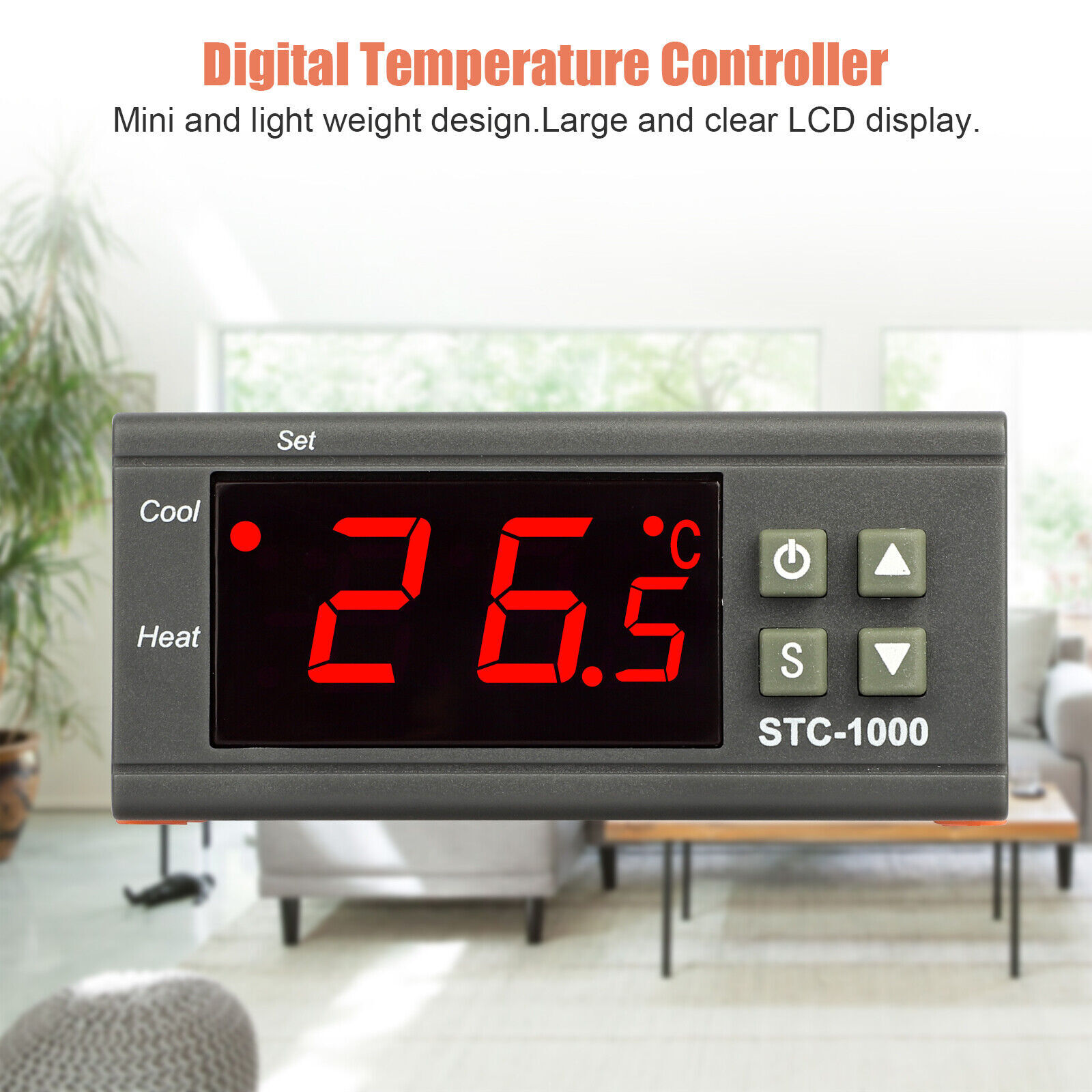 Digital Temperature Controller STC-1000 Thermostat w/ NTC Sensor AC 110V 220V