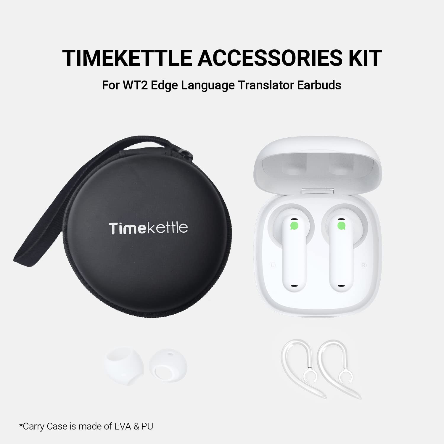 Timekettle Accessories for WT2 Edge/W3 and p1 Translator Earbuds, Including 1…