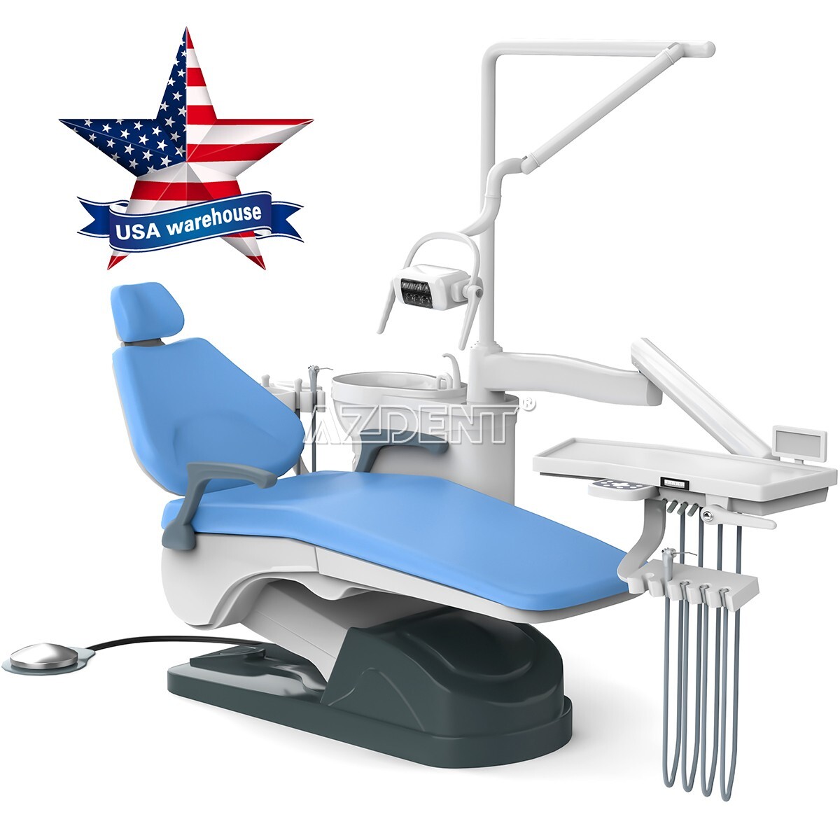 Dental Unit Chair Computer Controlled DC Motor PU Leather FDA / Dentist Stool