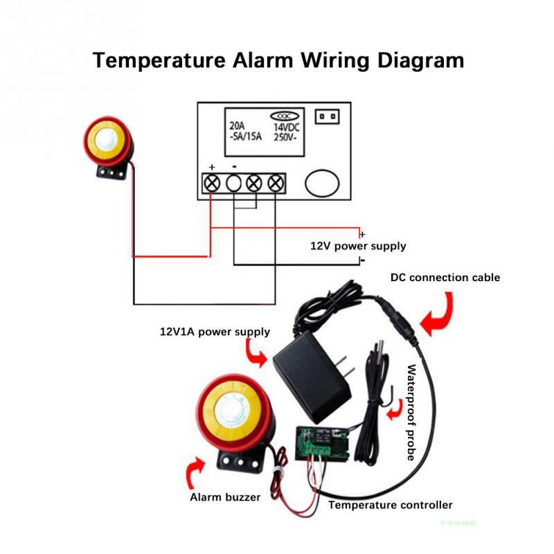 Digital LED Microcomputer Thermostat Controller Switch Temperature Sensor 12V