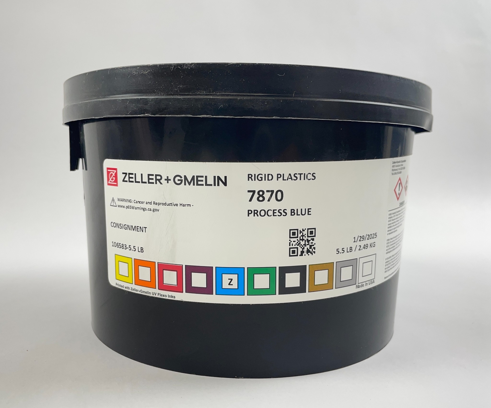 Zeller+Gmelin Offset UV Ink Printing Process Blue 5.5 LB