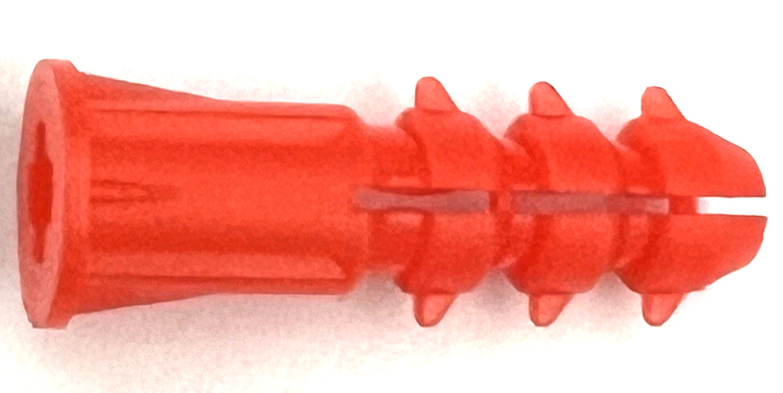 Barbed Ribbed Plastic Anchors #6-8-10 x 1″ Blue, With or Without #6 x 1″ Screws