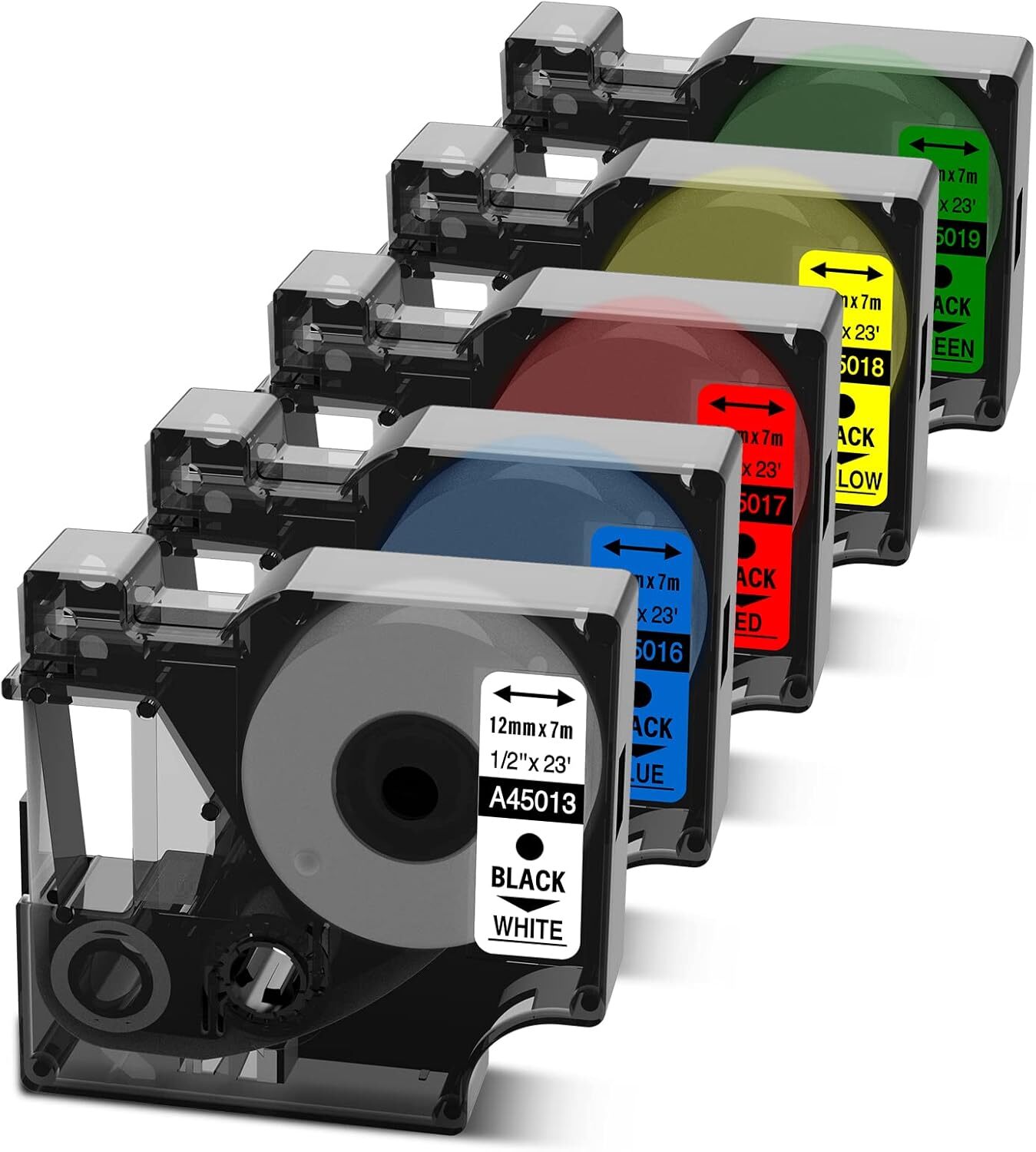 fit for Dymo Label Maker Refills Color 160 280 360D 420P 210D D1 1/2 Inch Label