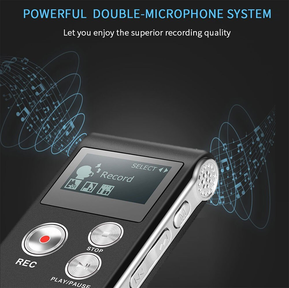 Digital Voice Recorder Dictaphone Audio Sound Recorder Mini Small Spy Lecture*