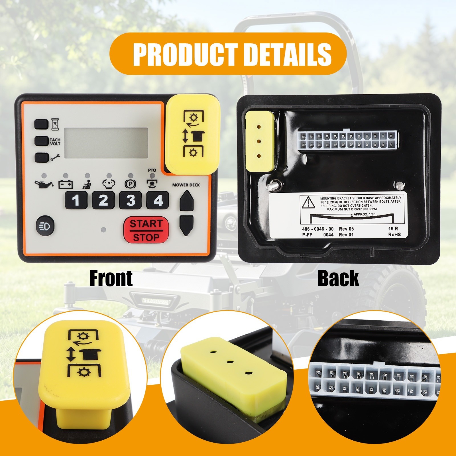 NEW Control Panel Console Keypad 486-0058-00, 486-0057-00 Fit Spartan Mower Carb