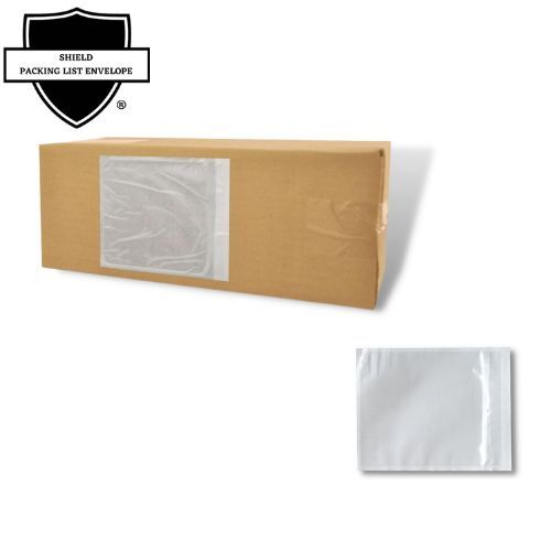 7.5″ x 5.5″ Clear Face Strip Packing List Enclosed Envelopes Top Load, 1000 Pcs