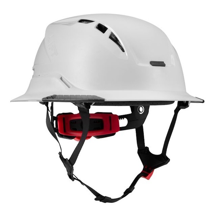 Lift Safety Radix Full Brim Vented Helmet White with twiceme- HRXF-25CKC2