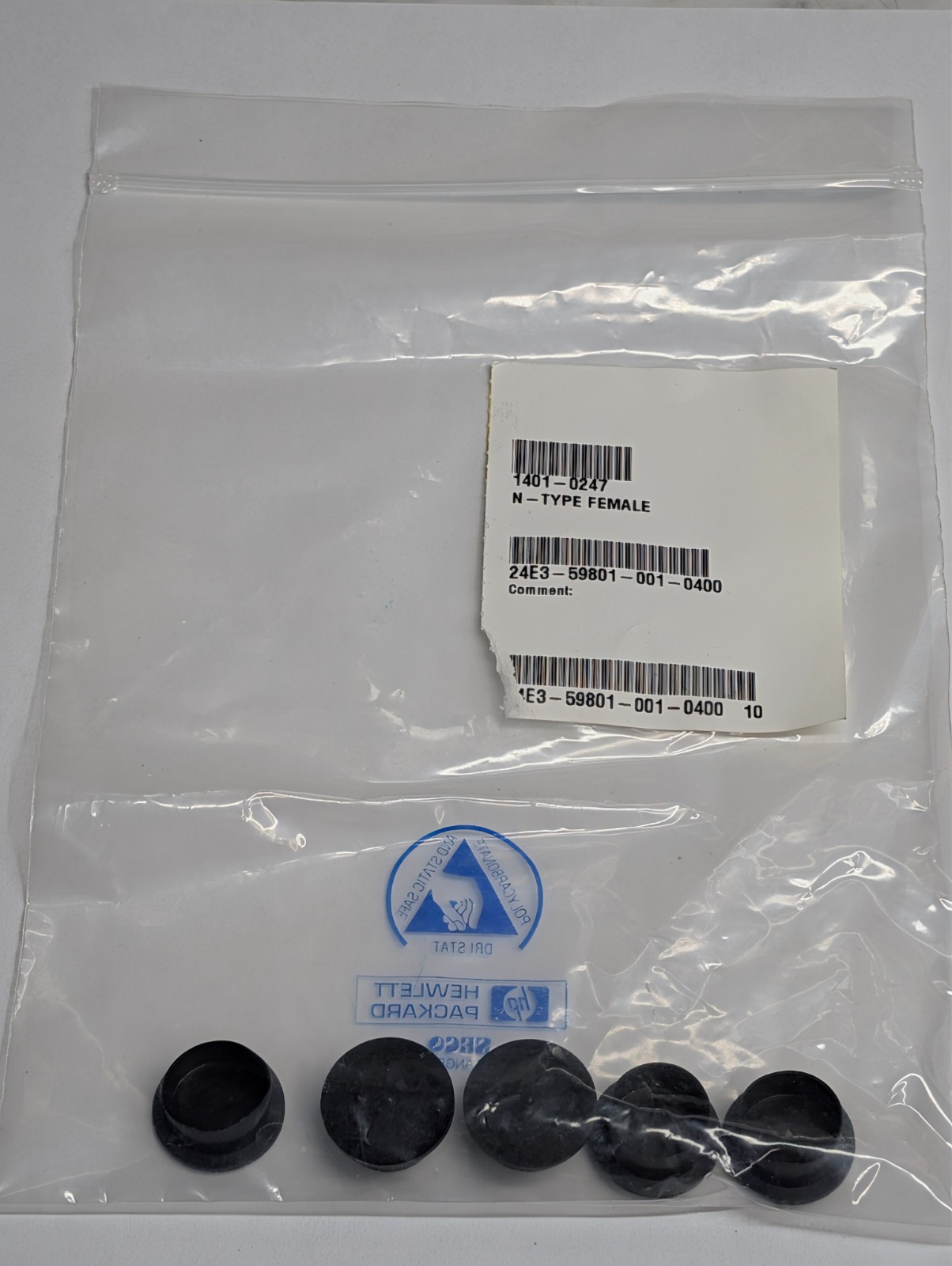 HP 1401-0247 N Type Male Connector Protective Caps Covers Lot of 5 NOS
