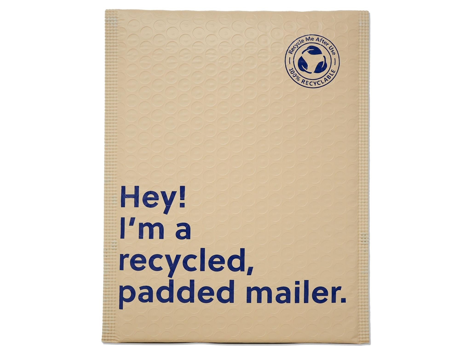 6×10 Khaki Fully Recyclable Bubble Padded Envelopes, Recycled Eco- Friendly Poly