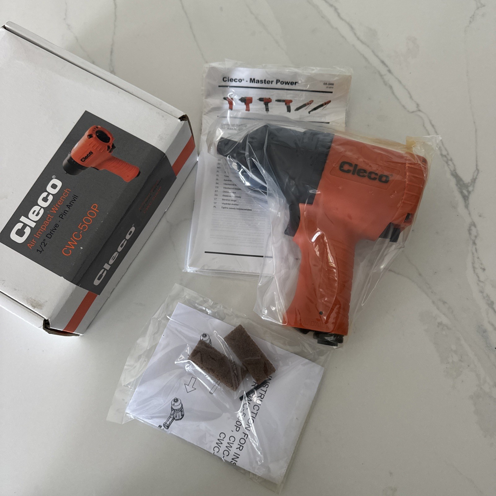 CLECO CWC-500P Air Impact Wrench 1/2” Drive Pin Amvil Air Powered 8000 RPM New