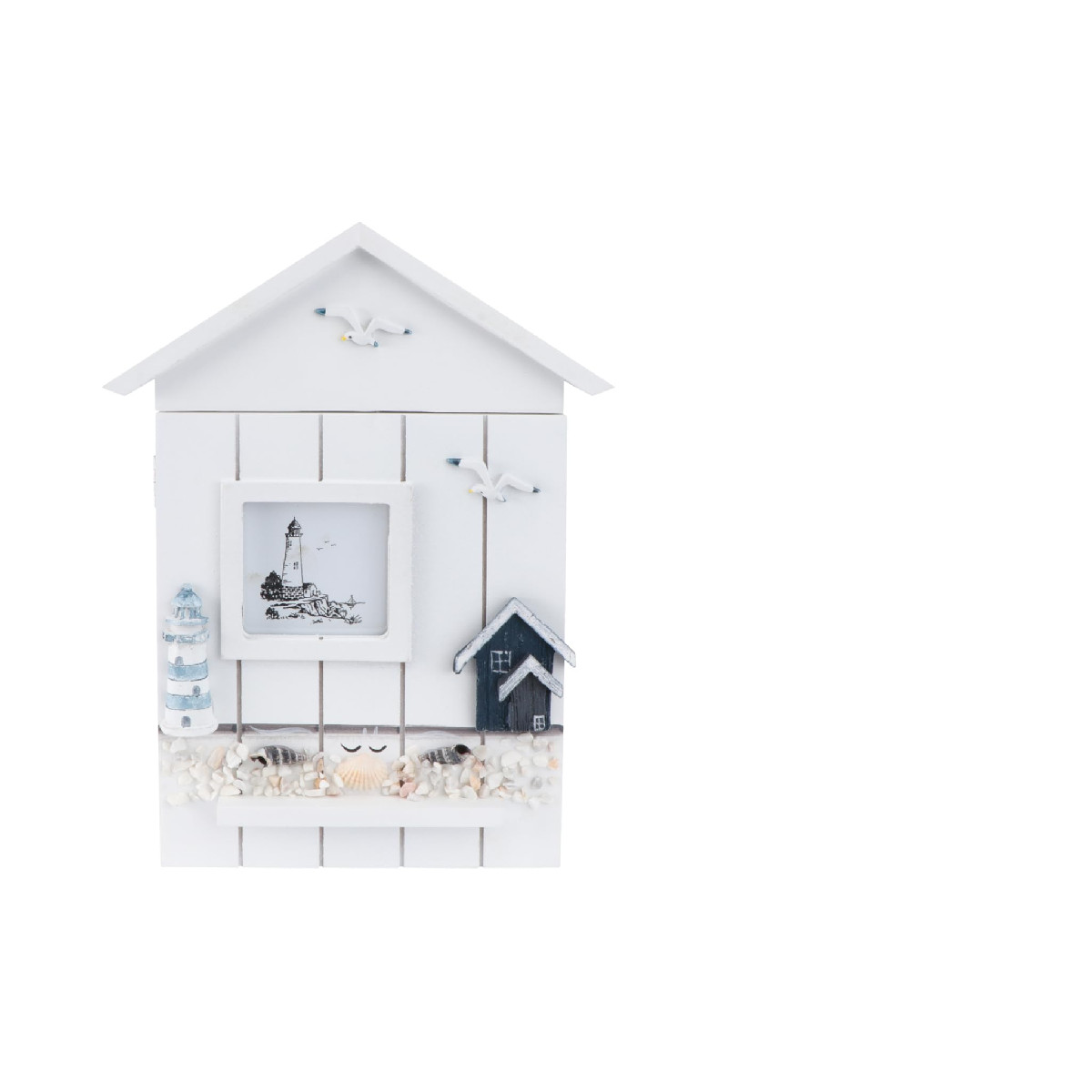Hemoton Key Storage Holder Case Wall Mounted Wooden Key Lighthouse Model