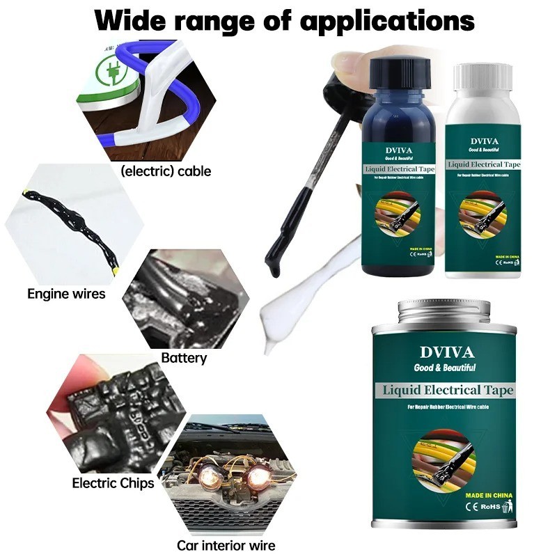 Waterproof Liquid Electrical Tape Insulating Wire Cable Repair Quick Dry Sealant