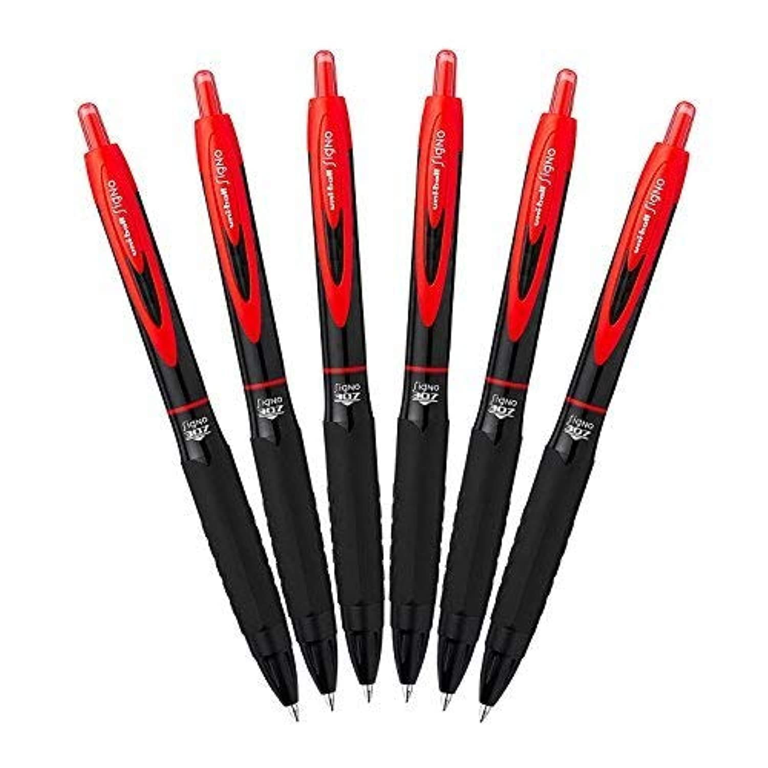 307 Retractable Medium Point 0.7mm Gel Ink Pens Red Smudge Proof 6 PCS