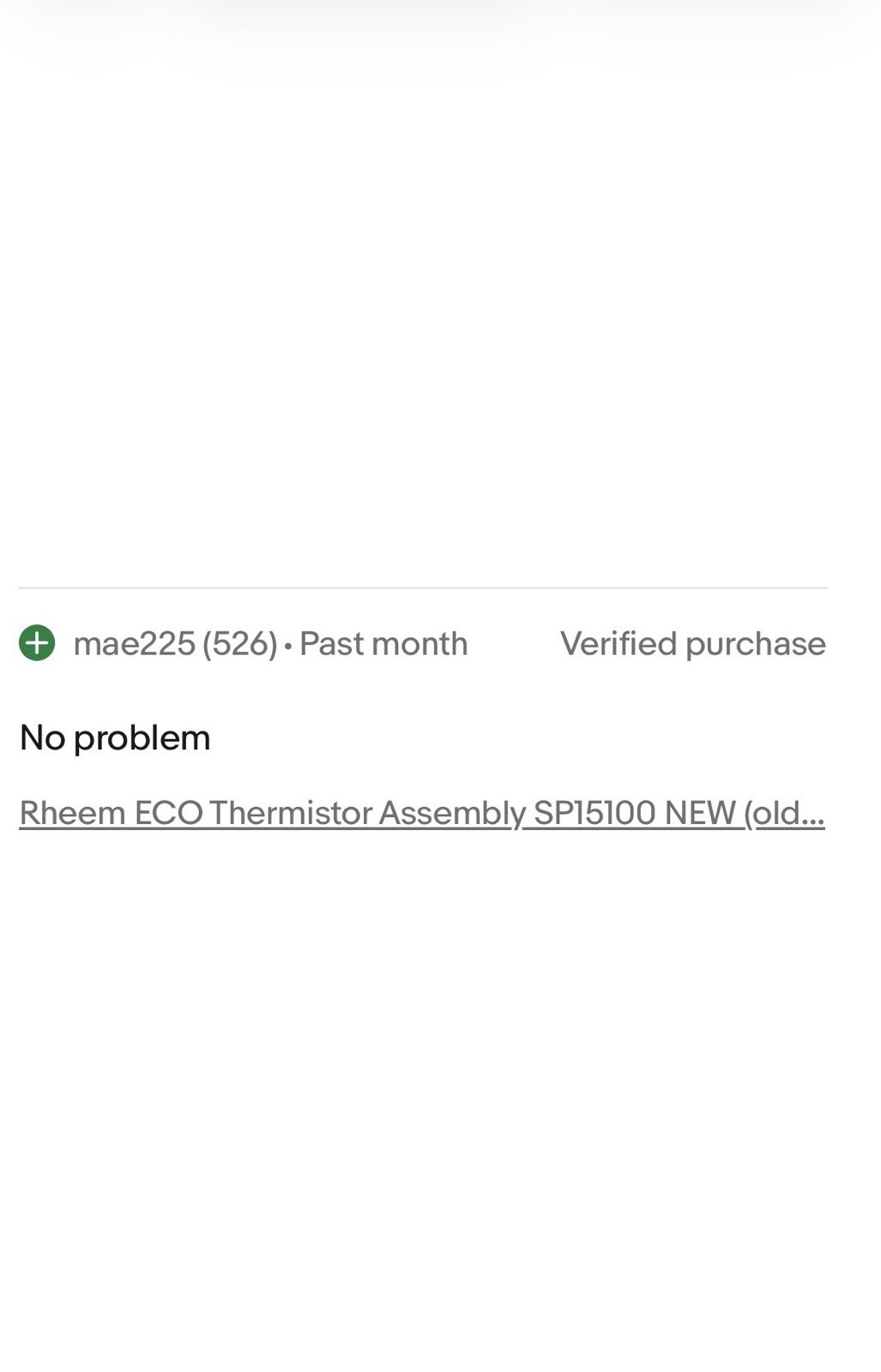 Rheem ECO Thermistor Assembly SP15100 NEW (old stock) Qty-1 Free Same Day Ship!