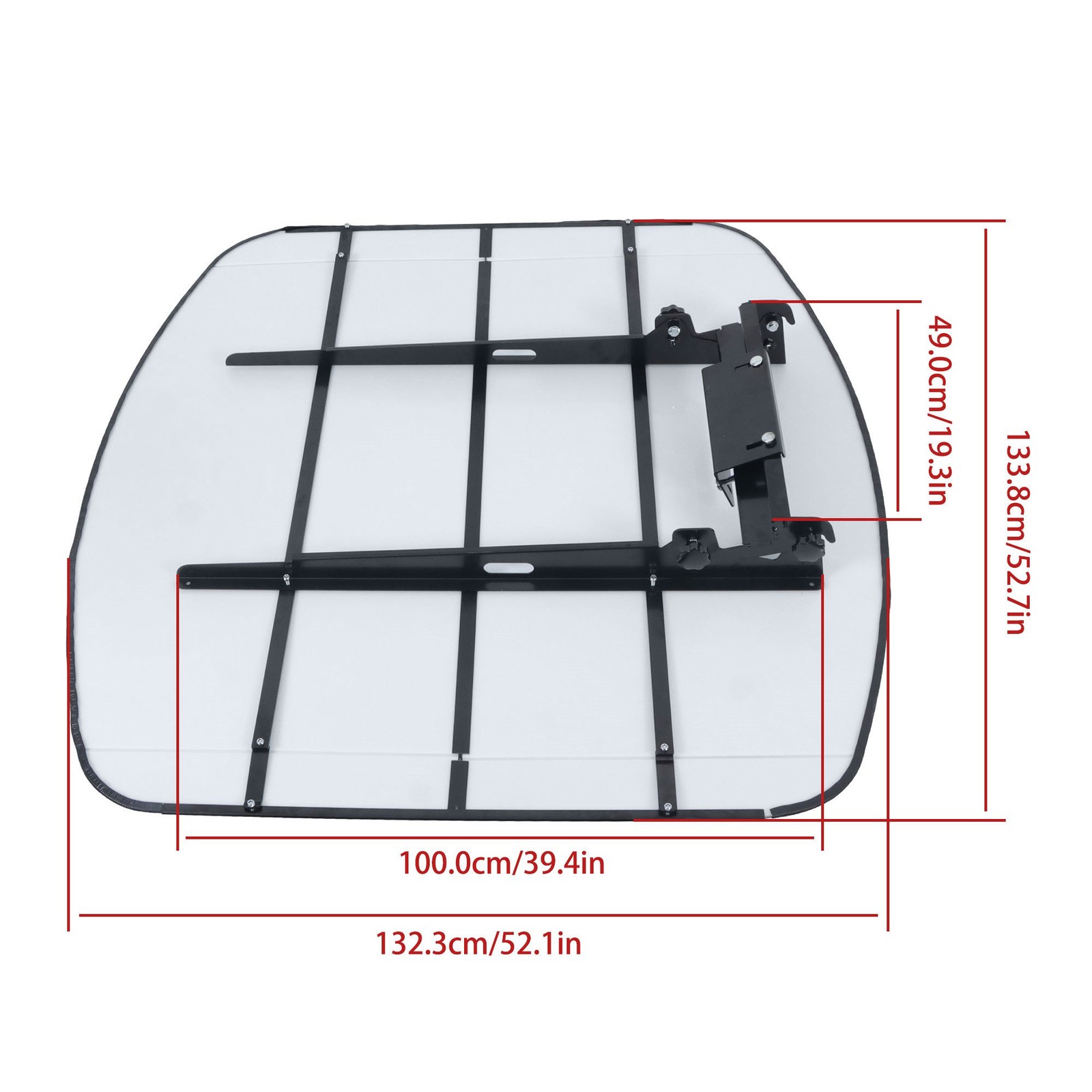 LABLT White Tuff Top Tractor Canopy For ROPS 52″ X 52″ w/ Mounting Accessories