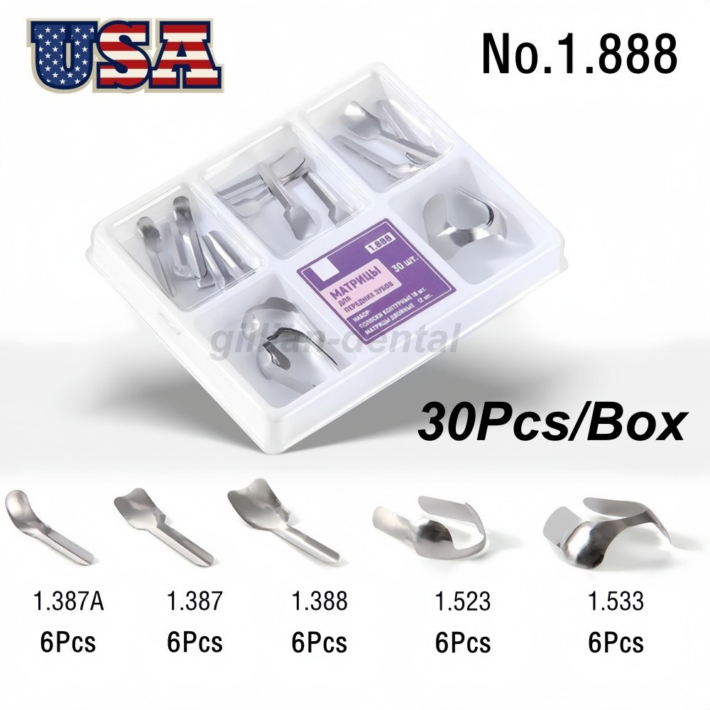 Dental Matrix Bands Anterior Twin Proximal Strips Sectional Contoured Matrices