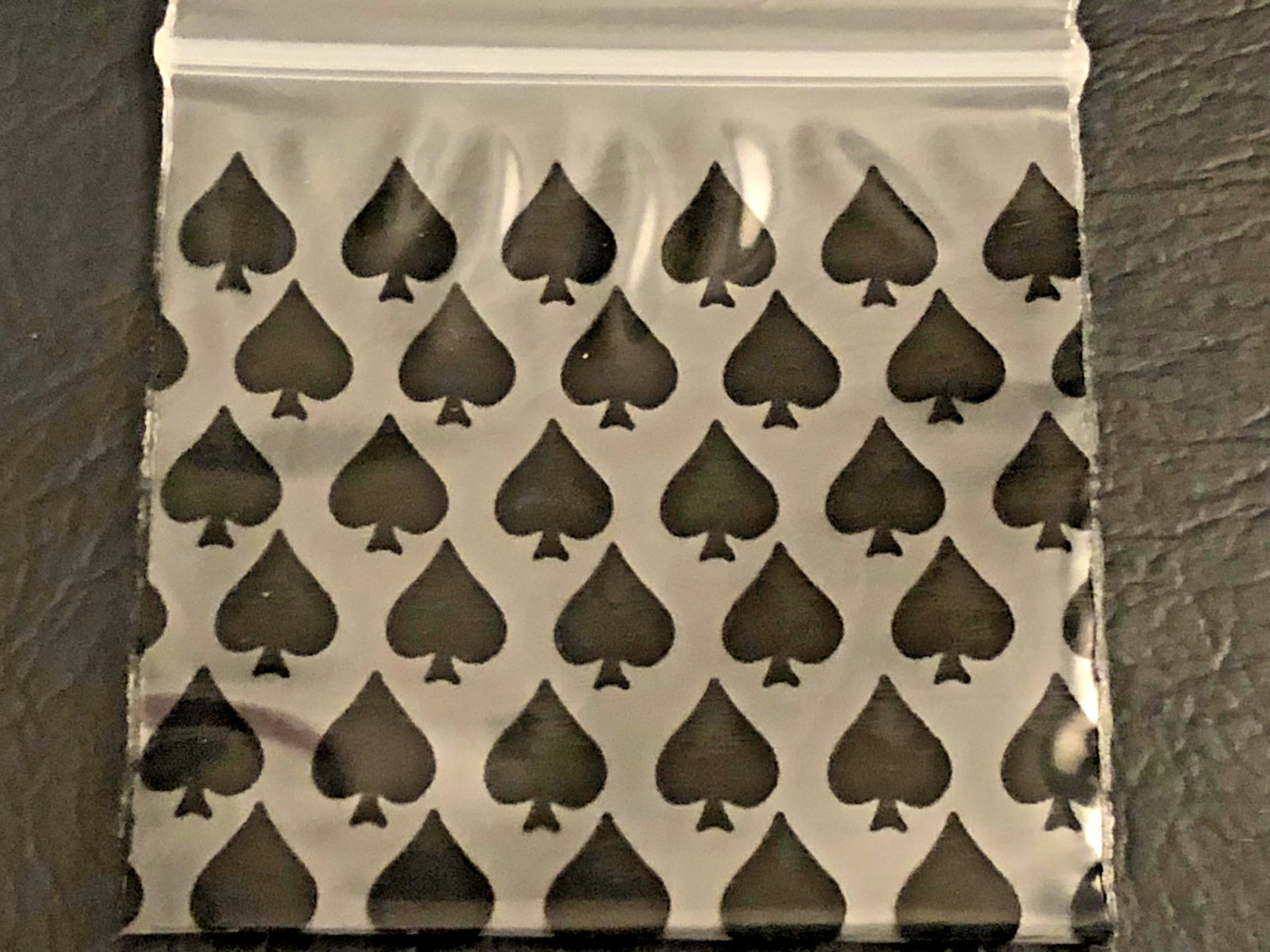700 SMALL BAGGIES 2″ x 2″ 2020 MINI RESEALABLE POLY DESIGNER BAGS BLACK SPADES