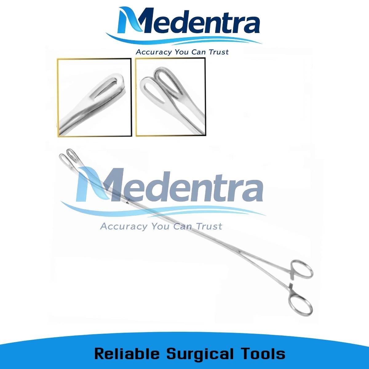 MIS Sponge Forceps 360mm x 10mm | Thoracoscopic VATS Cardiovascular Clamp