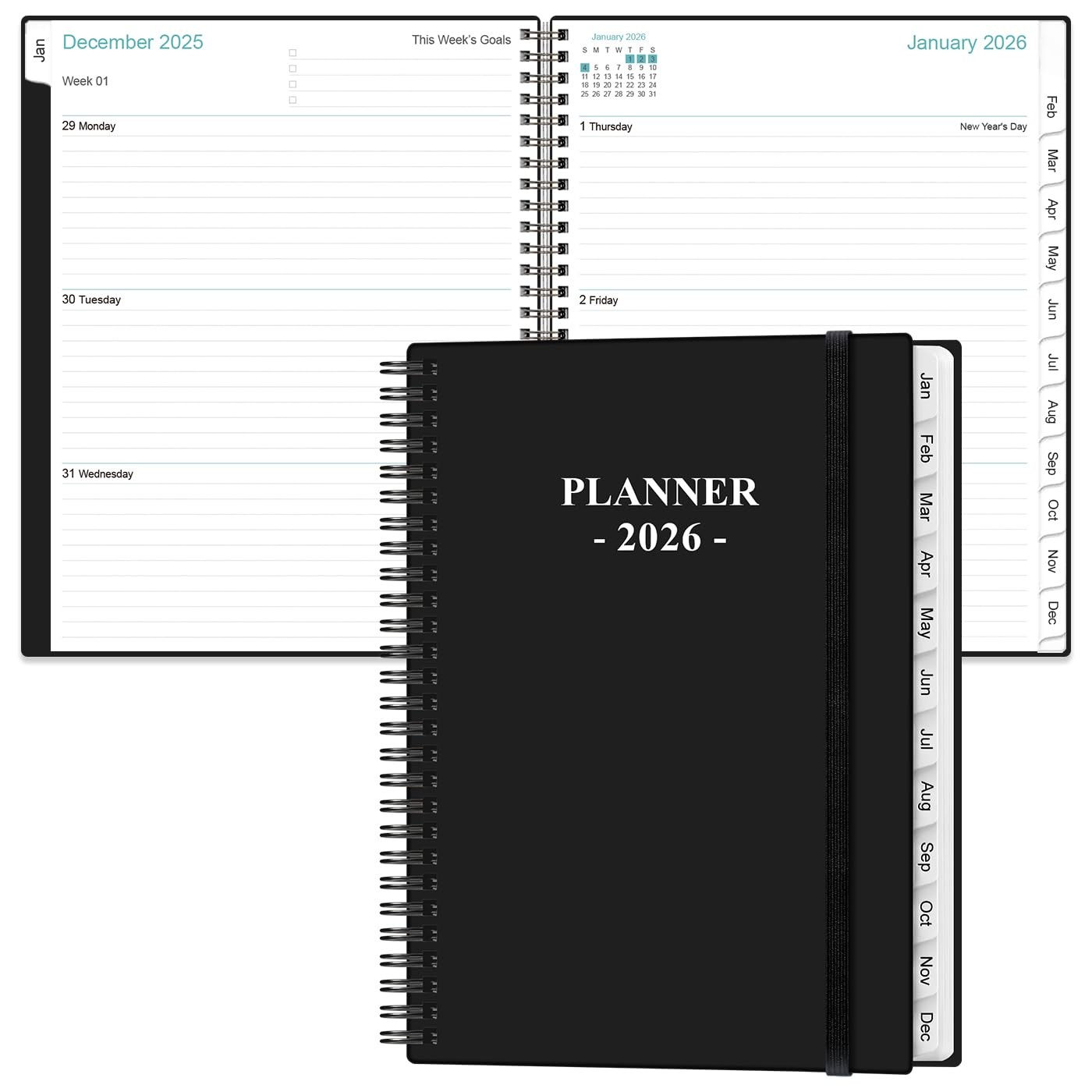 2026 Planner – 8.5″ x 11″ Weekly Monthly Planner from January 2026 to Decembe…