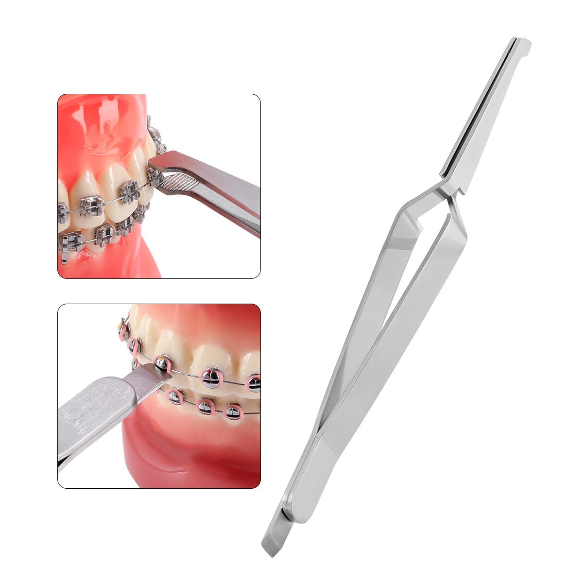 AZDENT Dental Buccal Tube Tweezers Slim Orthodontic Bracket Holding Placing
