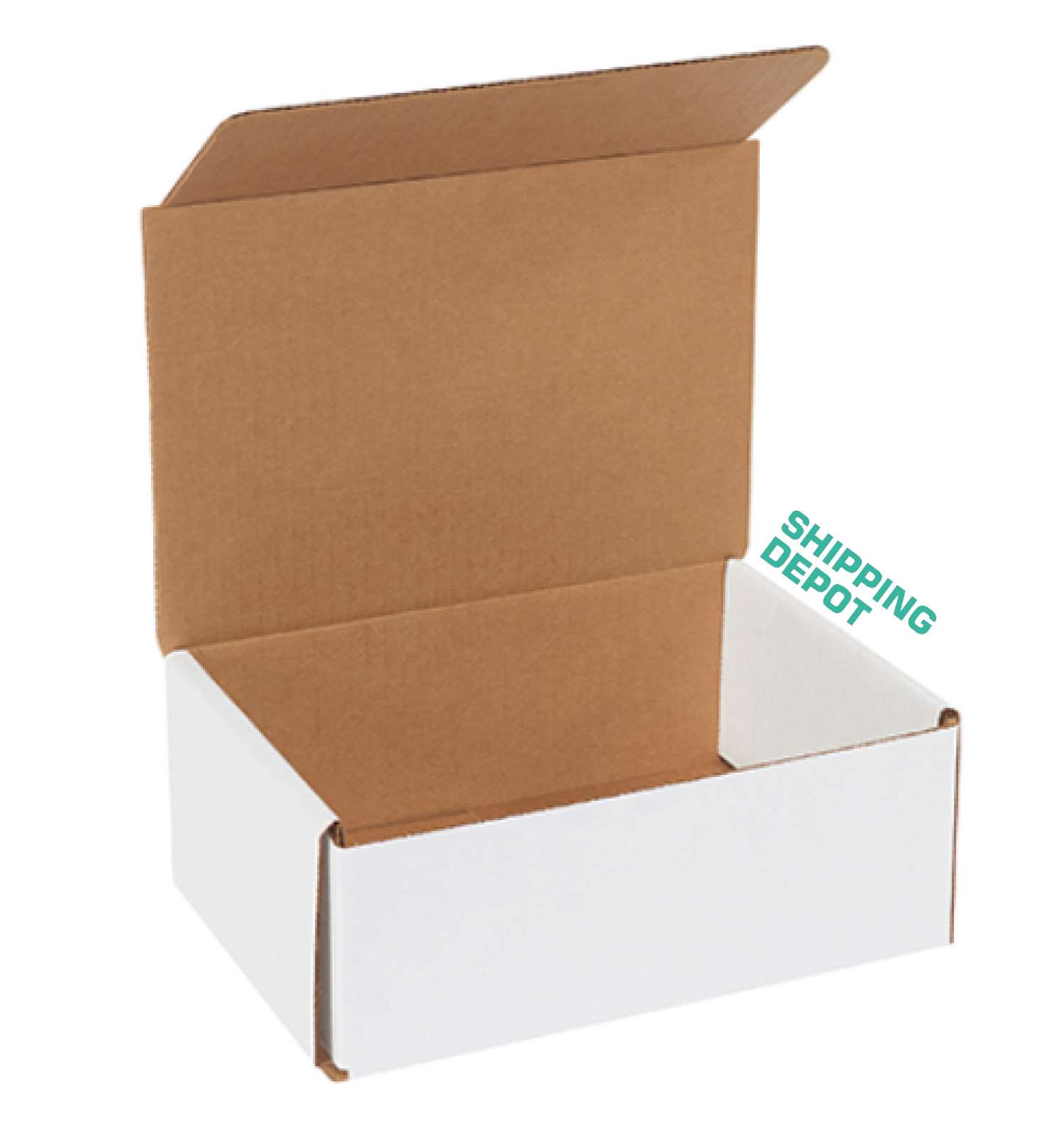 10 PACK 8 x 6 x 3″ White Corrugated Mailing Shipping Boxes 32B Folding Mailers