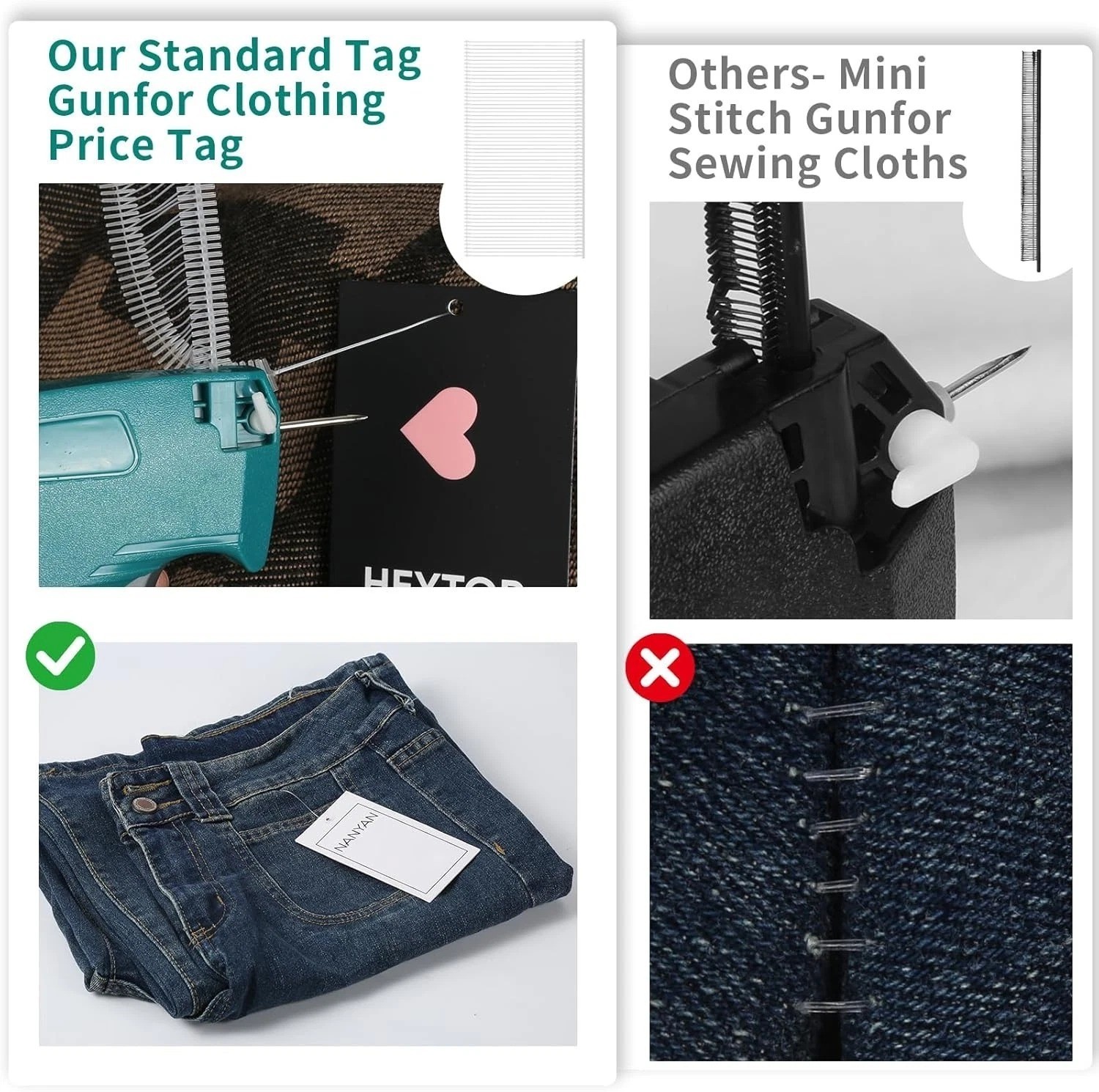 Tagging Gun for Clothing with Case, Standard Retail Price Tag Attacher Gun Kit
