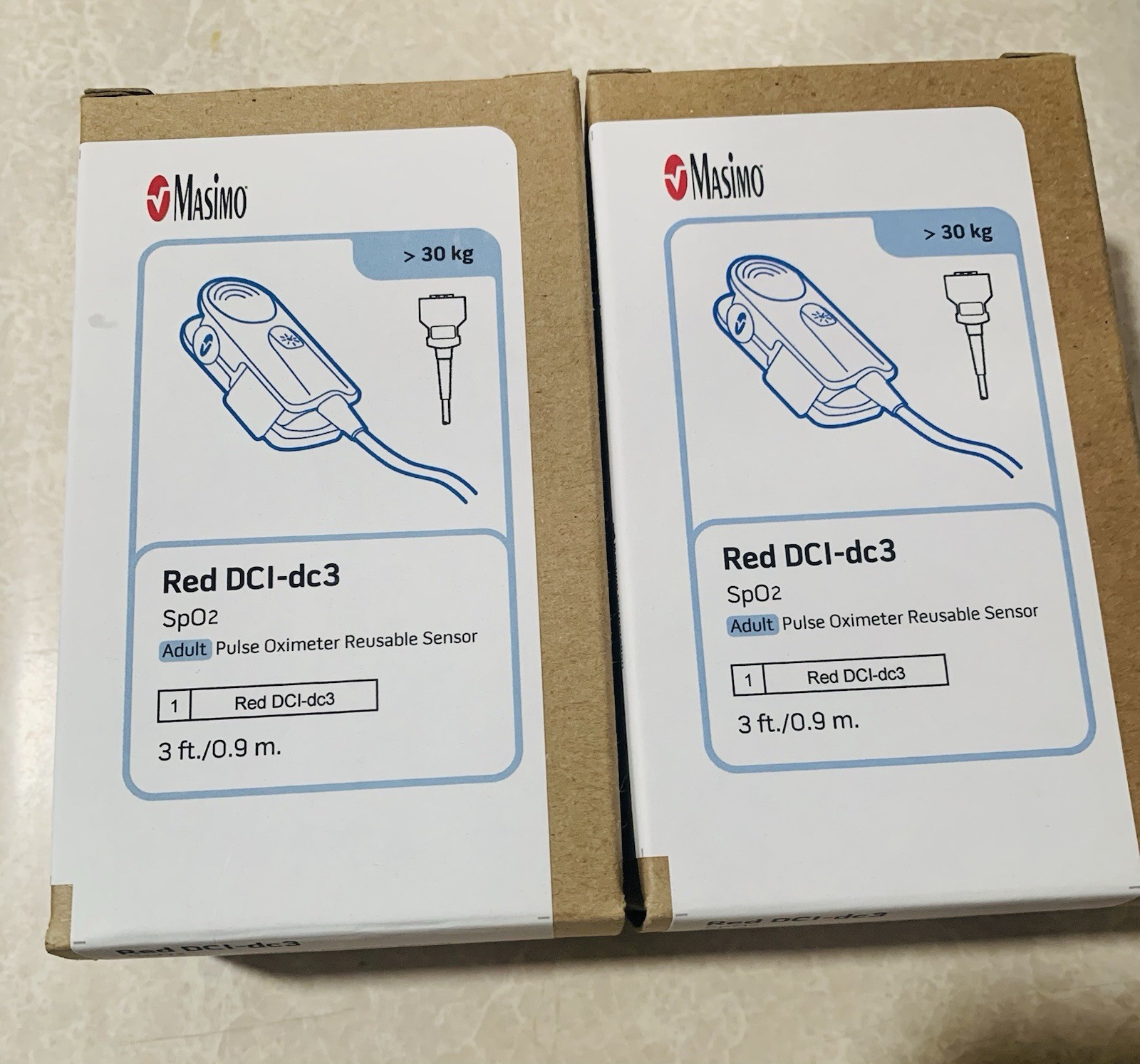 Masimo 2053 OEM Red DCI-DC3 SpO2 Sensor Direct Connect Finger Sensor