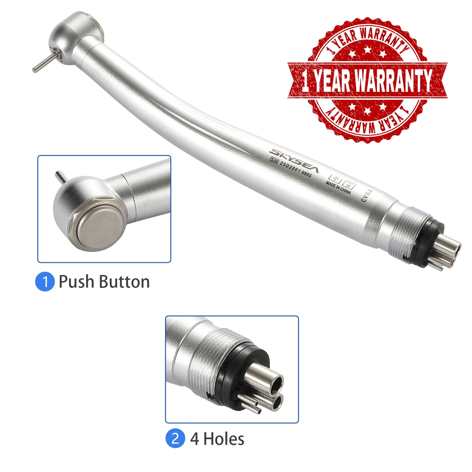 Dental High Speed Handpiece 4 Hole 2 Holes Push Button Turbine Y1BA4