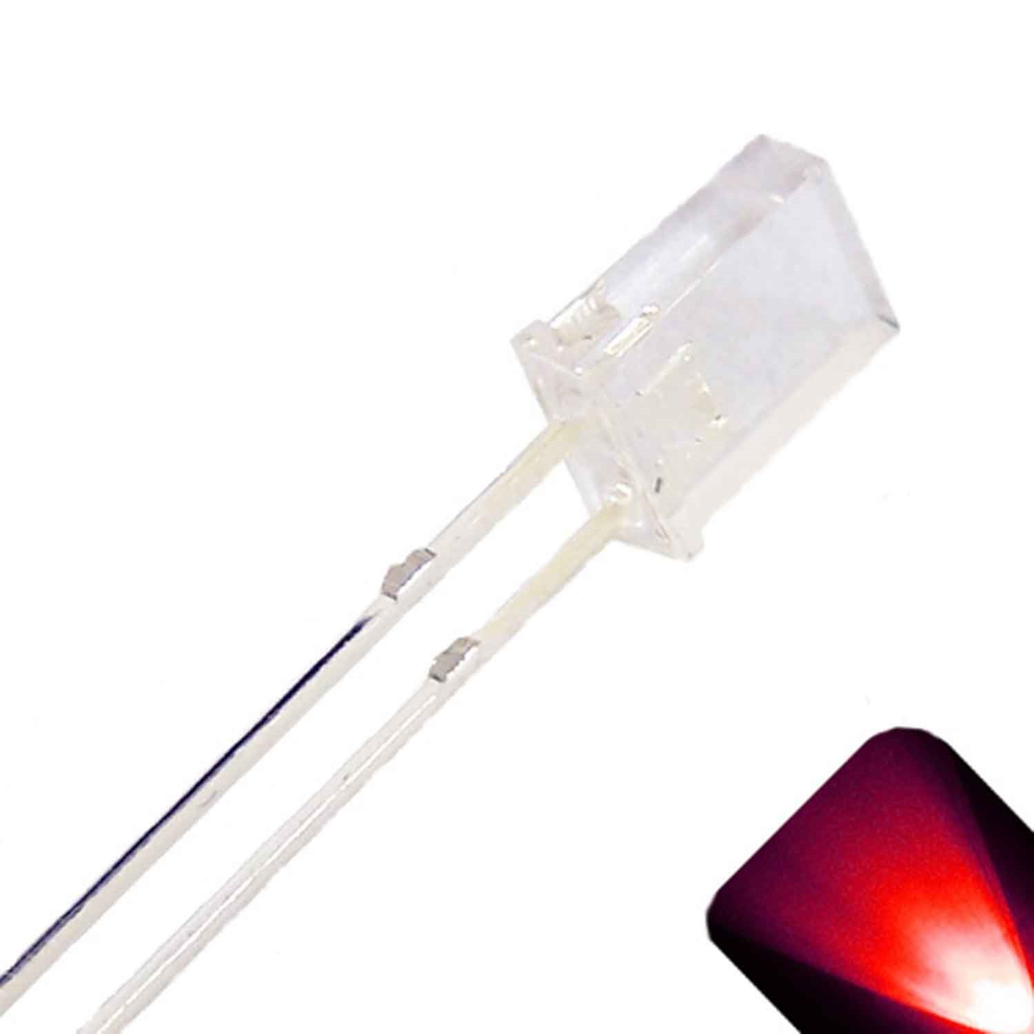 5 x 2x5x7mm Rectangle LEDs Wide Angle Red LED Square x 2 5 7 – 7x5x2 mm 2x7x5