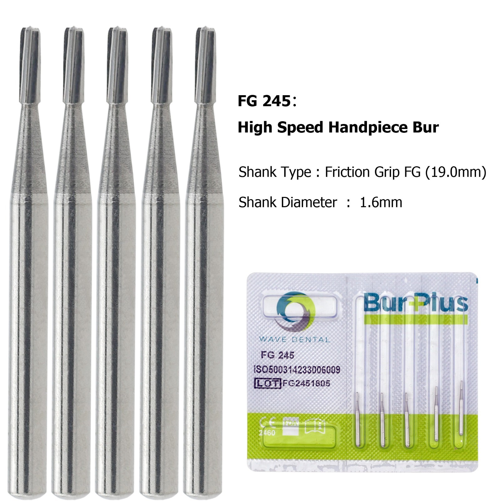 Wave Dental Carbide Bur FG 330 245 557 Pear Diamond Bur 830/008 010 High Speed