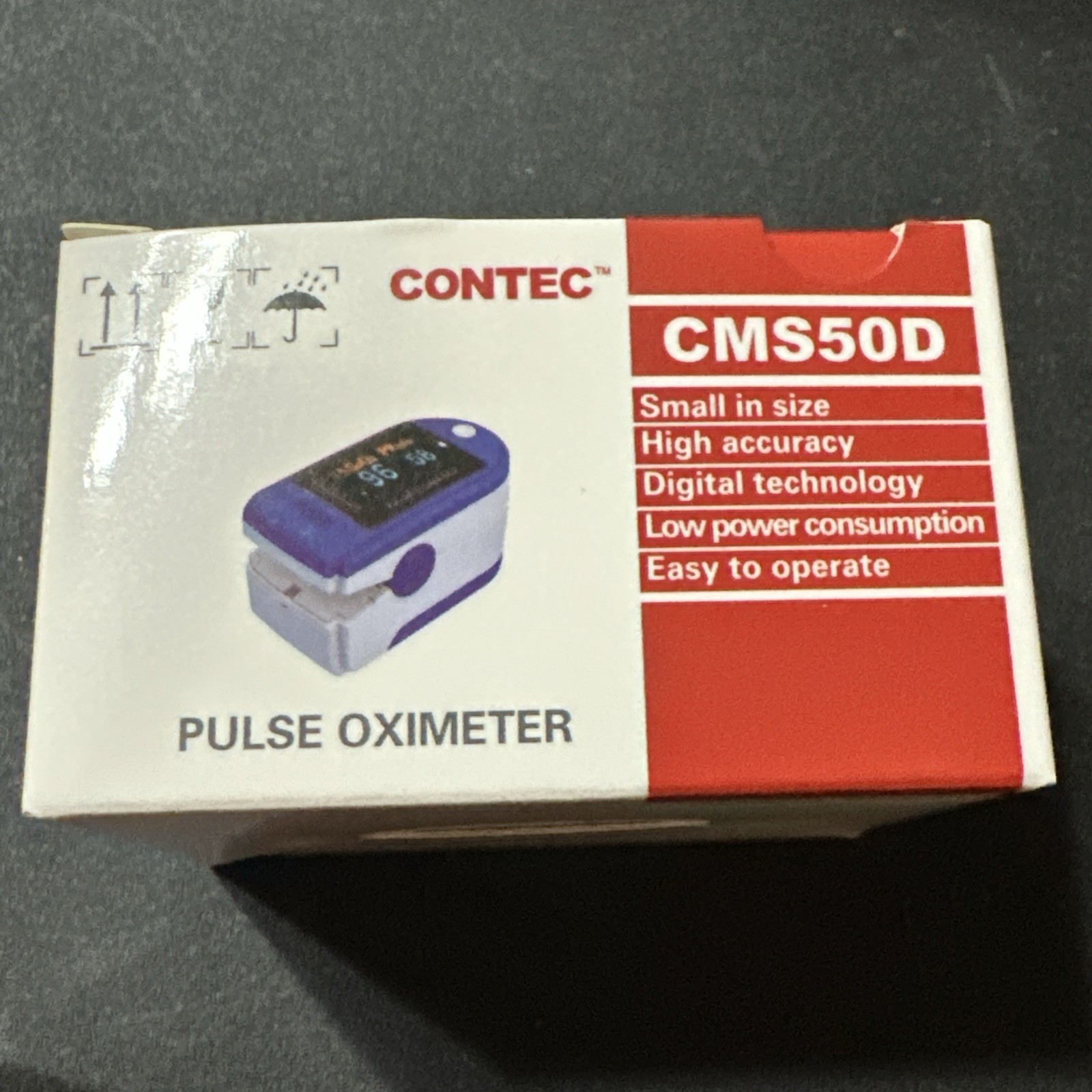Original CONTEC CMS50D Fingertip Pulse Oximeter SpO2 Pulse Rate New In Box