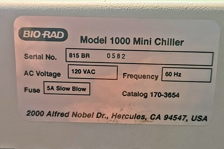 Bio-Rad Cooling Module 1000 MINI CHILLER 115V Stand Alone REFRIGERATED Portable