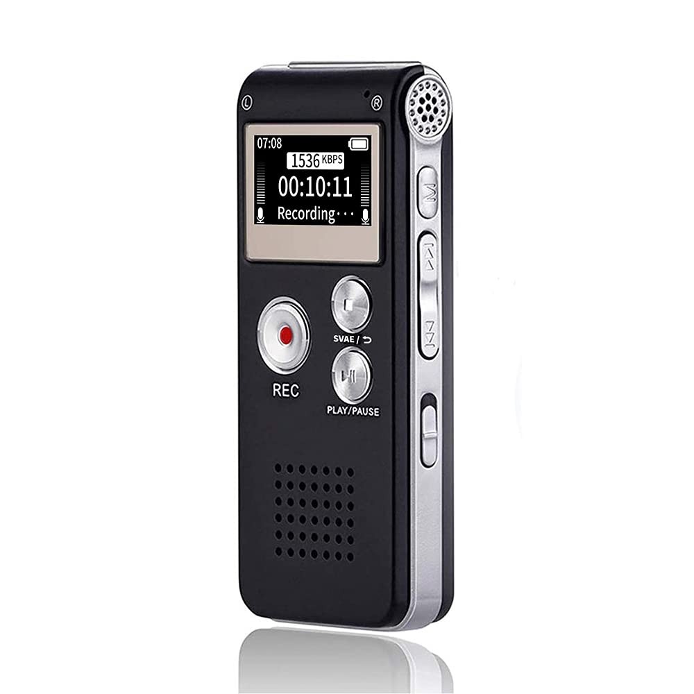 16GB Digital Voice Recorder USB Rechargeable Voice Recorder Playback Device