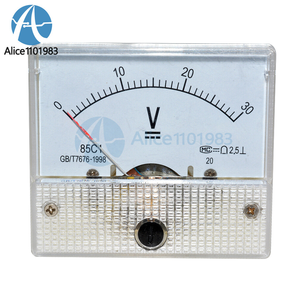 DC 30V Analog Panel Volt Voltage Meter Voltmeter Gauge 85C1 0-30V