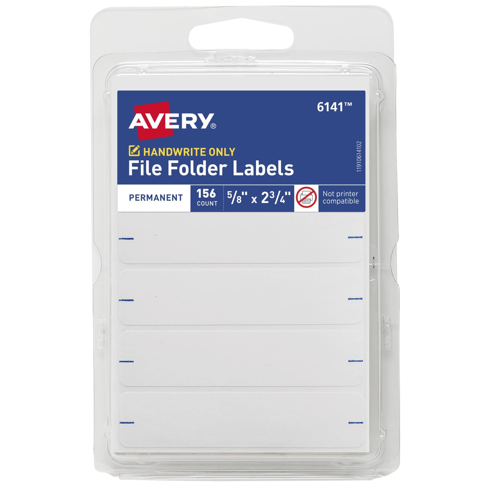 Avery File Folder Labels, 5/8″ x 2-3/4″, White, 2.75 x 0.625 Inches, White