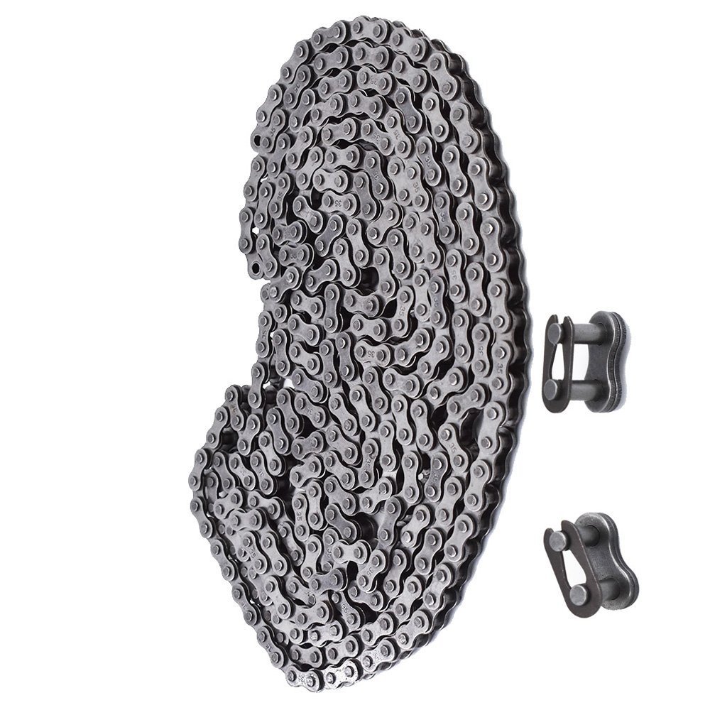 #35 Carbon Stell 10 Feet Roller Chain 0.375 Inch with 2 Connecting Links