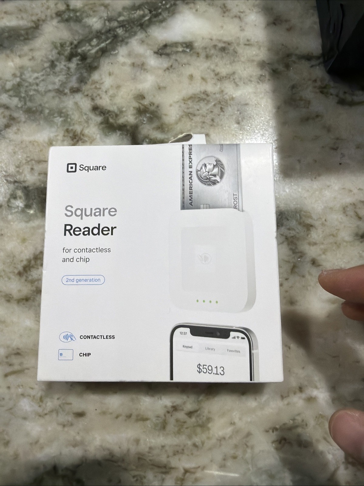 Square Credit Card Reader 2nd Gen Contactless and Chip Bluetooth iPhone/Android
